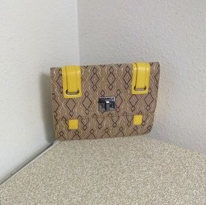 BCBGeneration Woven Baguette Clutch Bag